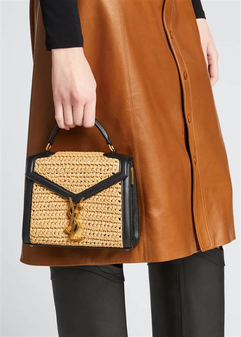 ysl cassandre leather shoulder bag|ysl cassandra raffia bag.